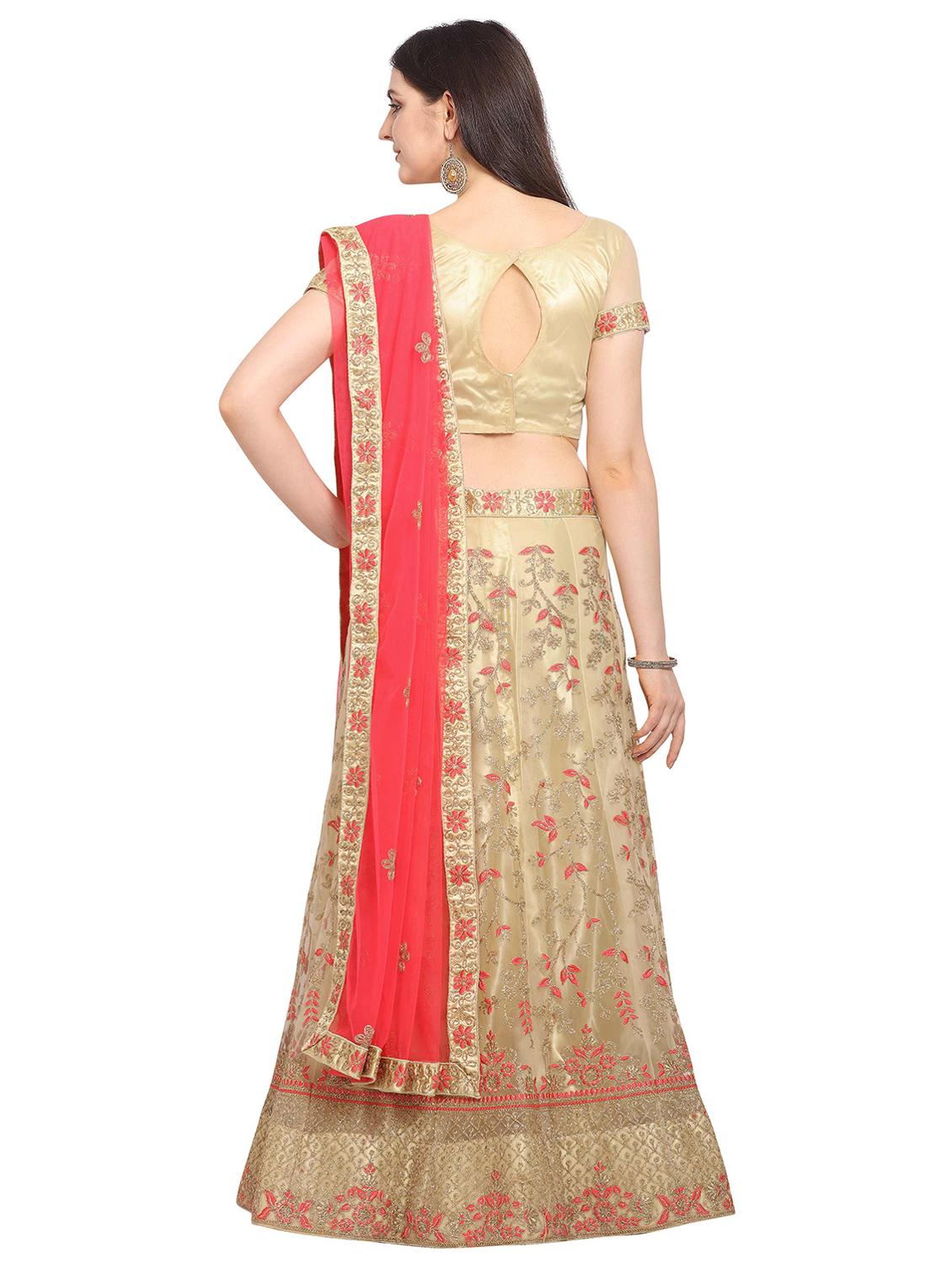 tonal embroidered a-line lehenga - 17184966 - Zoom Image - 3