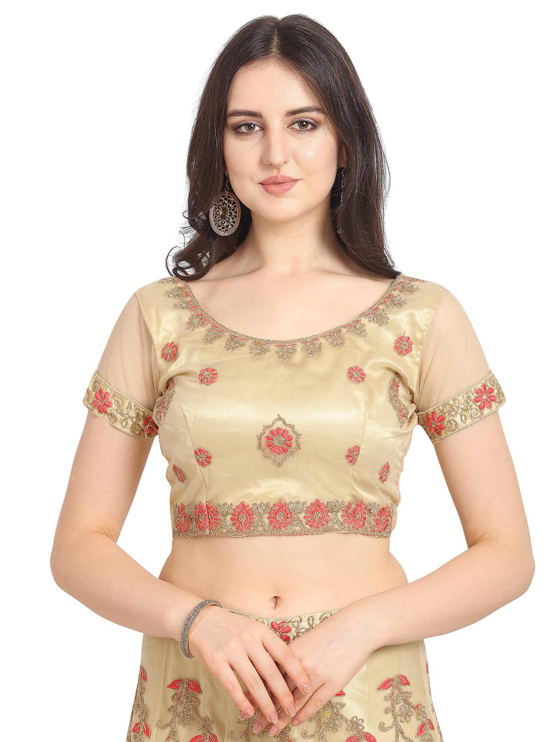 tonal embroidered a-line lehenga - 17184966 - Zoom Image - 4