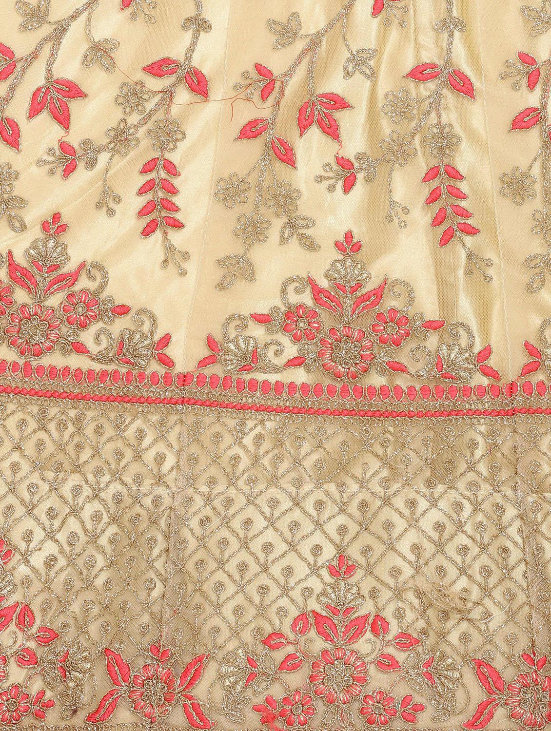 tonal embroidered a-line lehenga - 17184966 - Zoom Image - 5