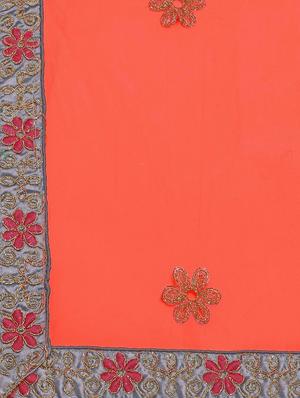 embroidered a-line lehenga - 17184968 - Standard Image - 6
