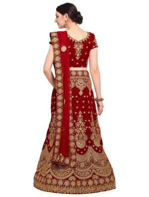 embroidered a-line lehenga - 17184992 - Standard Image - 3