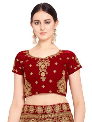 embroidered a-line lehenga - 17184992 - Standard Image - 4