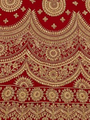 embroidered a-line lehenga - 17184992 - Standard Image - 5