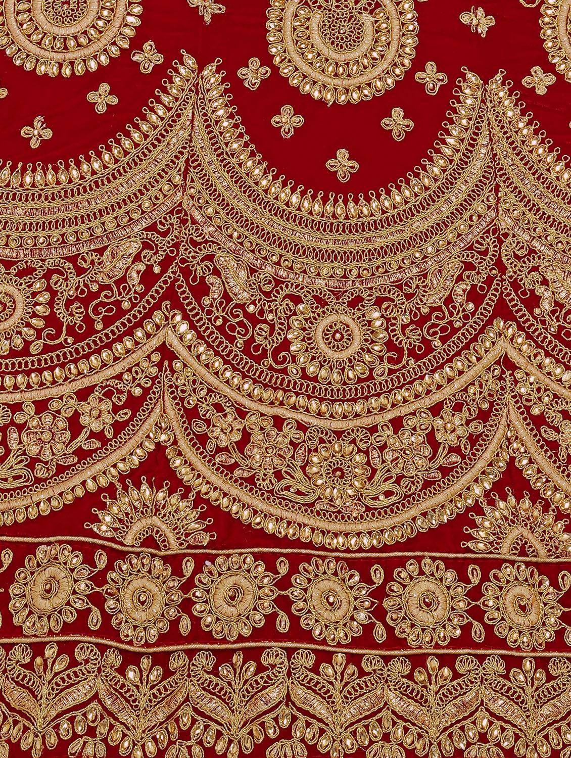 embroidered a-line lehenga - 17184992 - Zoom Image - 5
