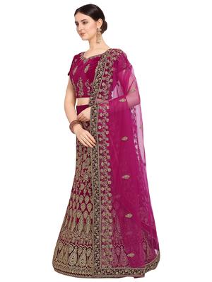 embroidered a-line lehenga - 17184994 - Standard Image - 2