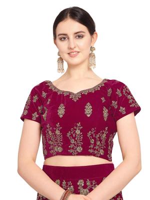 embroidered a-line lehenga - 17184994 - Standard Image - 4