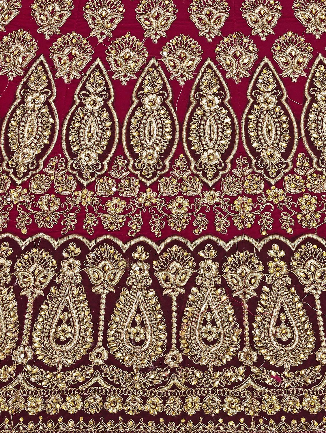 embroidered a-line lehenga - 17184994 - Zoom Image - 5