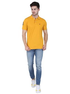 mustard solid polo t-shirt - 17185099 - Standard Image - 3