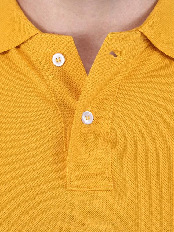 mustard solid polo t-shirt - 17185099 - Zoom Image - 5