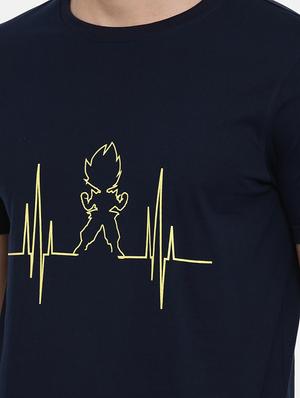 dark blue chest print t-shirt - 17185410 - Standard Image - 5