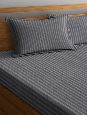 premium satin cotton bedsheet with two pillow cover - 17186481 - Standard Image - 2