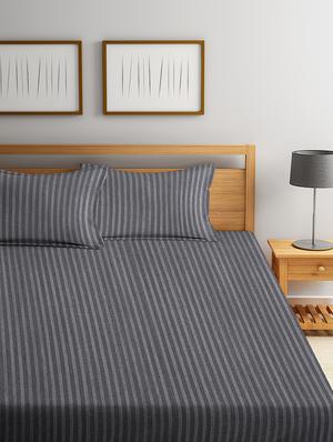 premium satin cotton bedsheet with two pillow cover - 17186481 - Standard Image - 3