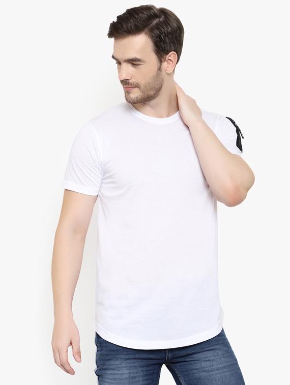 white solid t-shirt - 17189037 - Zoom Image - 1