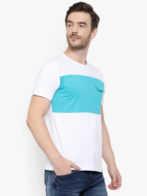 white cut & sew pocket t-shirt - 17189043 - Zoom Image - 2