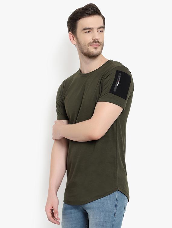 olive green solid t-shirt - 17189083 - Zoom Image - 2