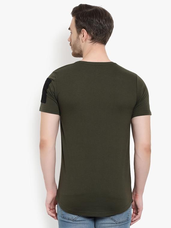 olive green solid t-shirt - 17189083 - Zoom Image - 3