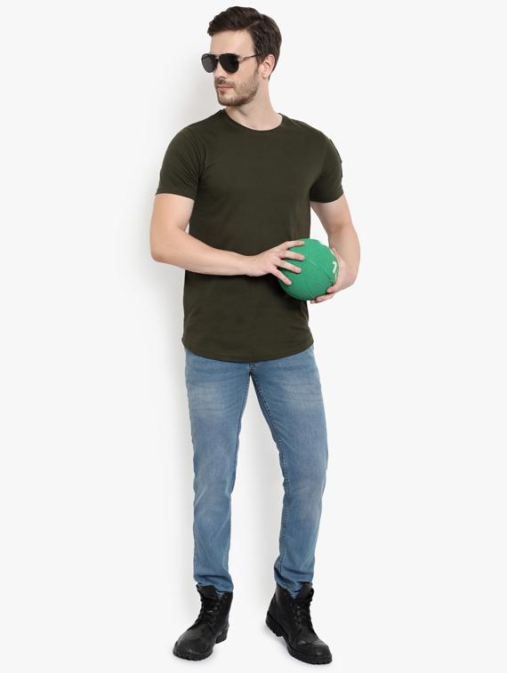 olive green solid t-shirt - 17189083 - Zoom Image - 4