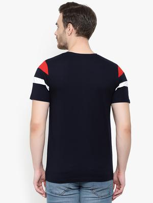 navy blue taped t-shirt - 17189087 - Standard Image - 3
