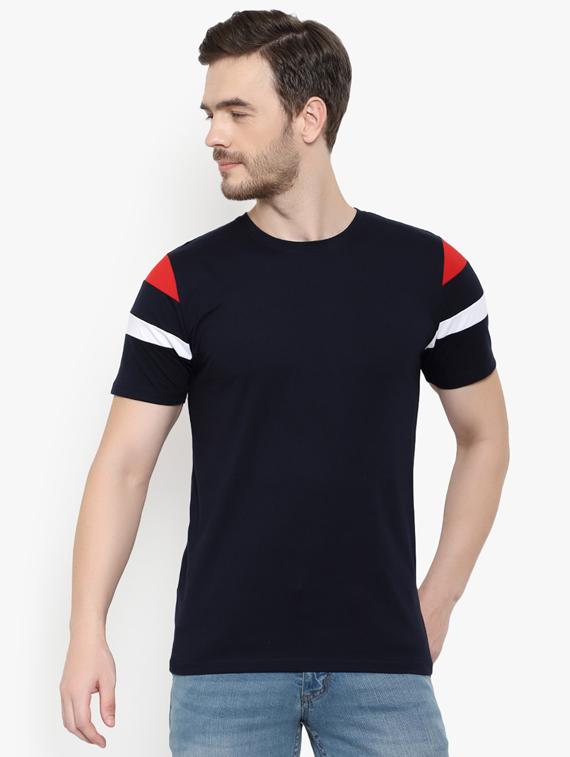 navy blue taped t-shirt - 17189087 - Zoom Image - 1