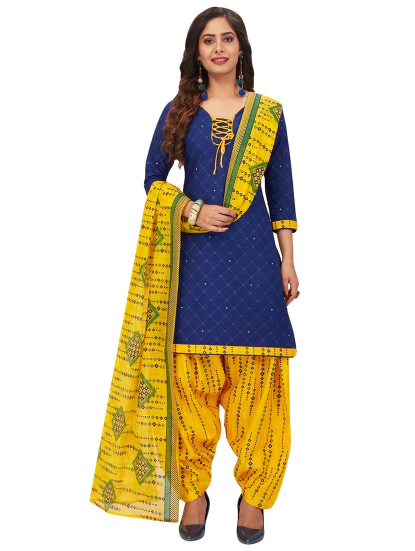 multi colored combos unstitched suit - 17189164 - Zoom Image - 2