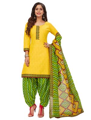 printed unstitched combo suit - 17189425 - Standard Image - 2