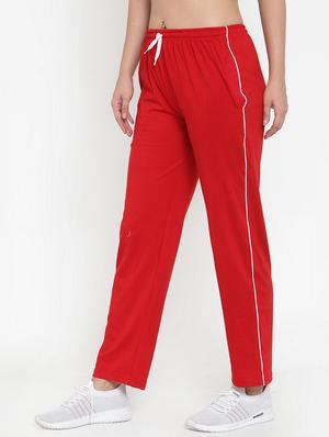 red hosery yoga pants track - 17190038 - Standard Image - 2