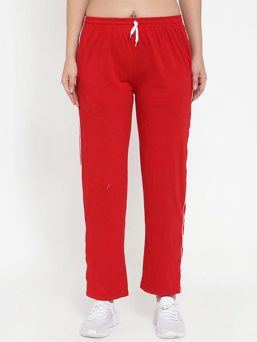 red hosery yoga pants track - 17190038 - Zoom Image - 1