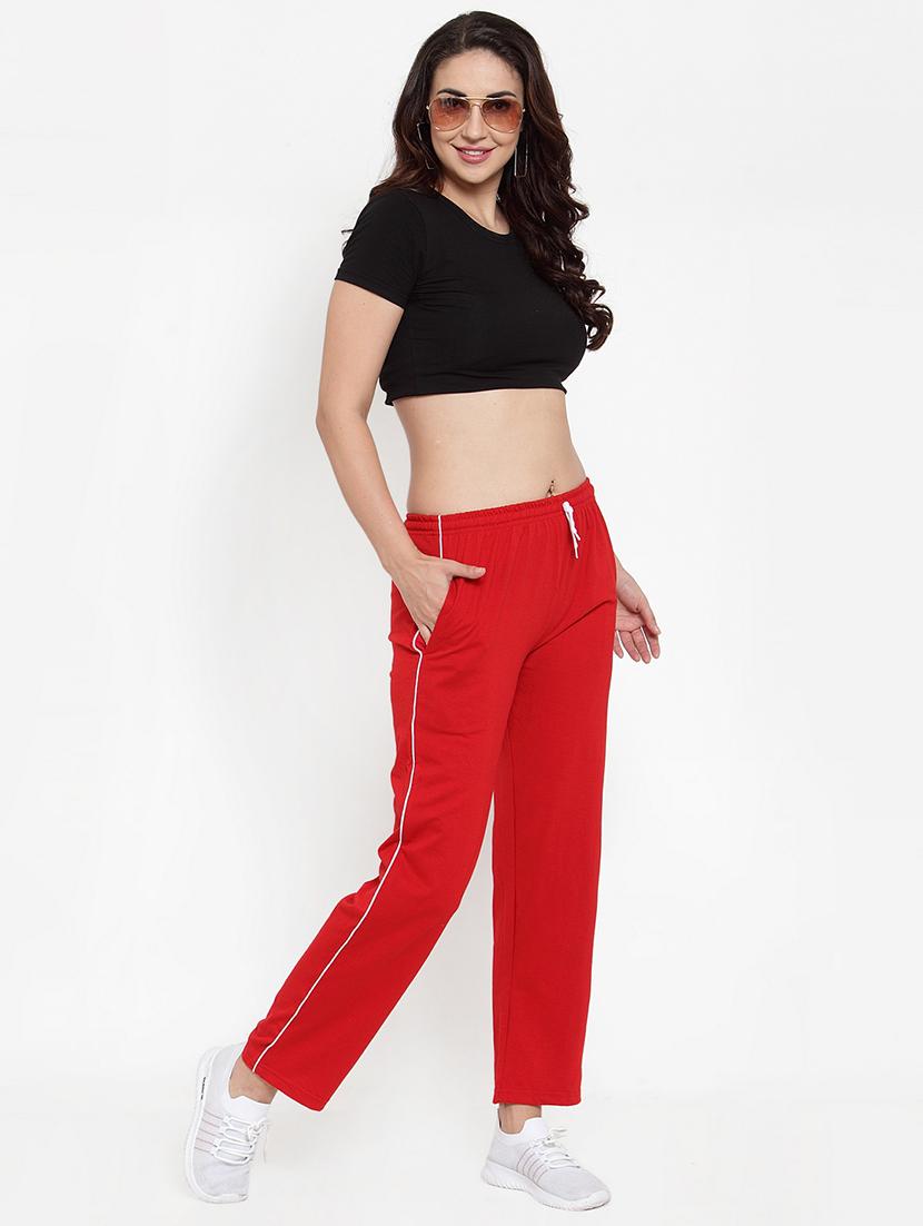red hosery yoga pants track - 17190038 - Zoom Image - 4