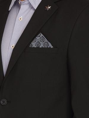 black solid single breasted casual blazer - 17190043 - Standard Image - 5