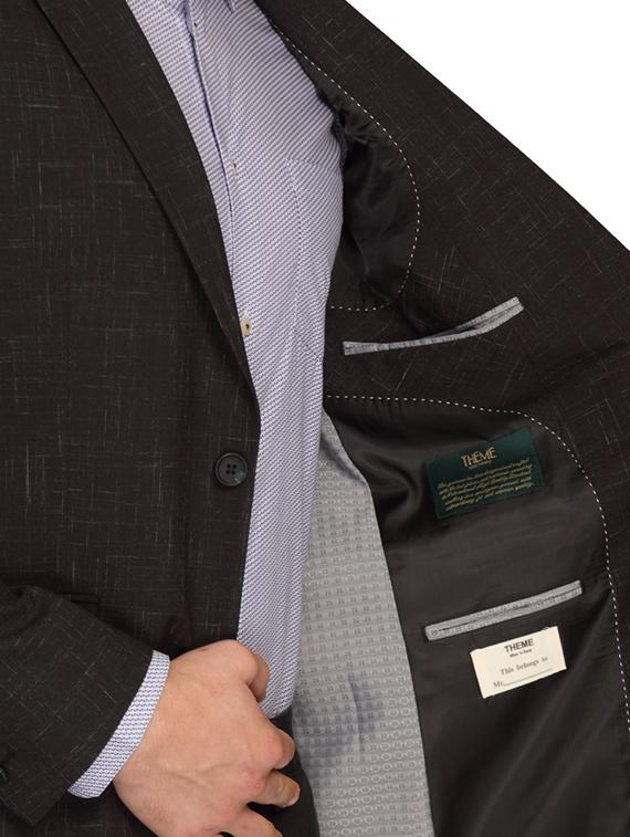 black self design single breasted casual blazer - 17190101 - Zoom Image - 5