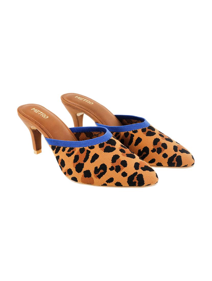 tan synthetic mules casual shoes - 17190303 - Zoom Image - 1