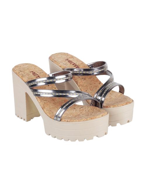 grey synthetic mules casual shoes - 17190311 - Standard Image - 1