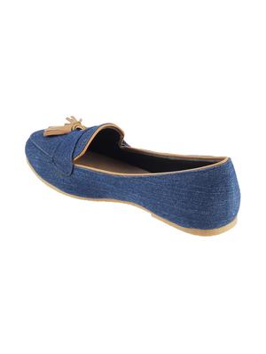 blue slip on ballerinas - 17190366 - Standard Image - 3
