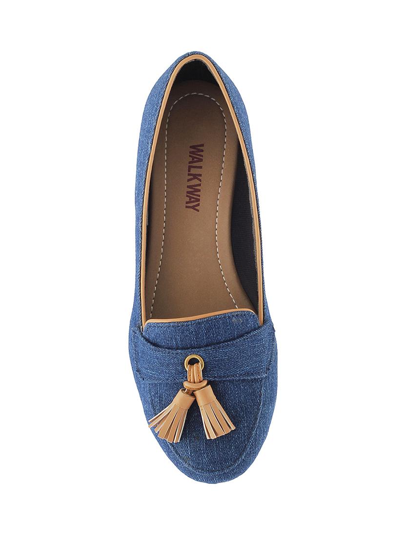 blue slip on ballerinas - 17190366 - Zoom Image - 4