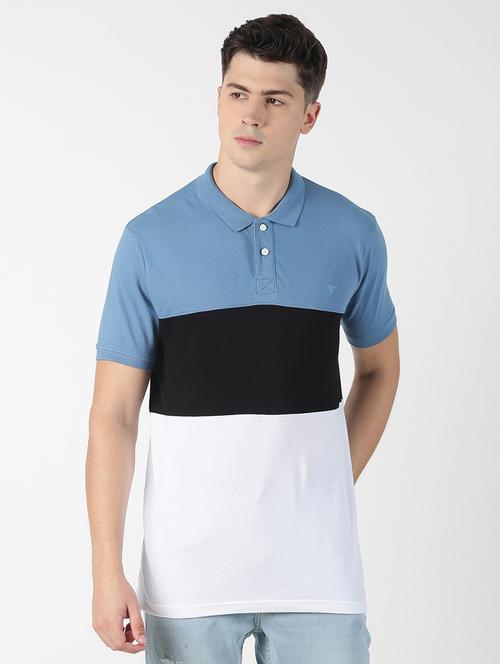 multi color block polo t-shirt - 17190739 - Standard Image - 1