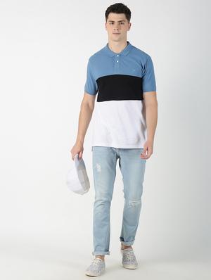 multi color block polo t-shirt - 17190739 - Standard Image - 4