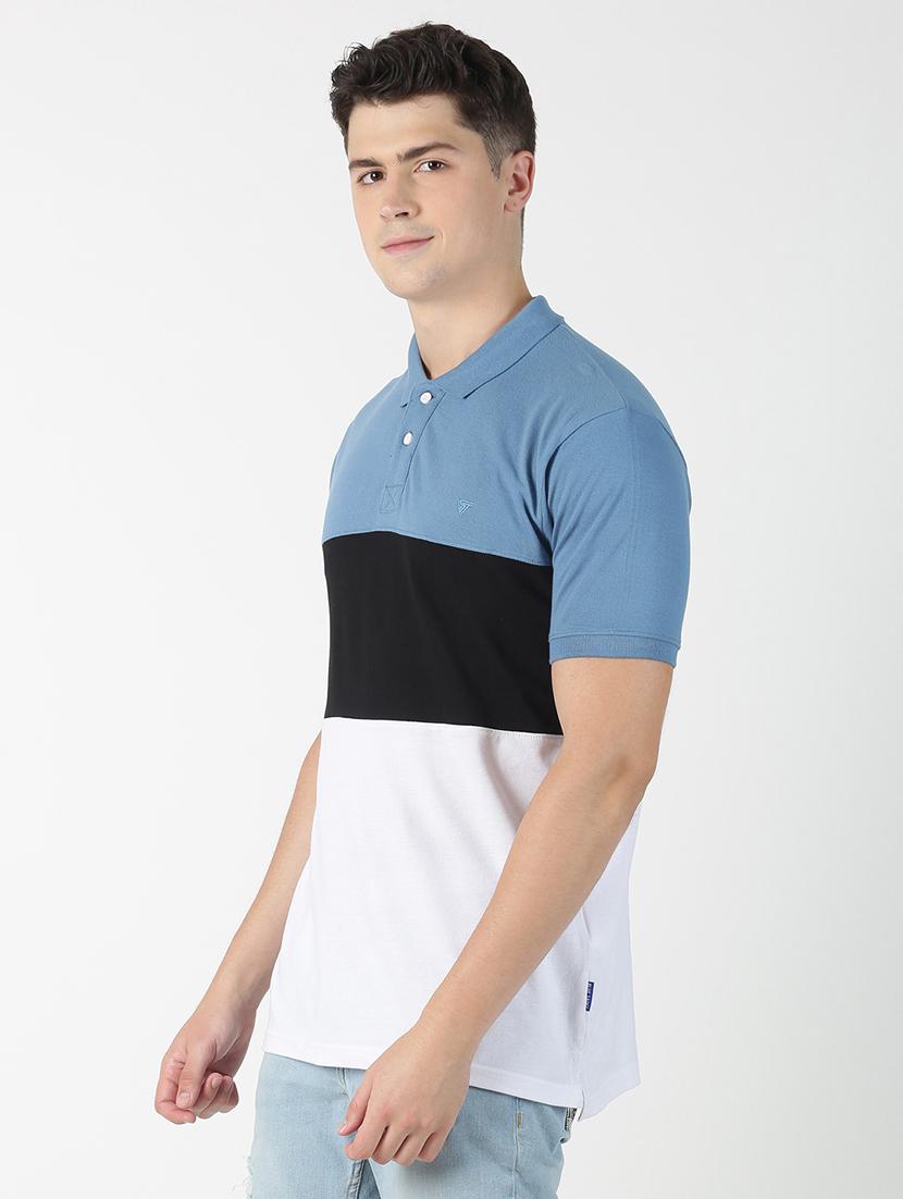 multi color block polo t-shirt - 17190739 - Zoom Image - 2