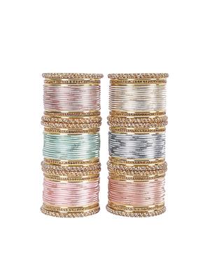 multi colored brass bangles - 17190820 - Standard Image - 2