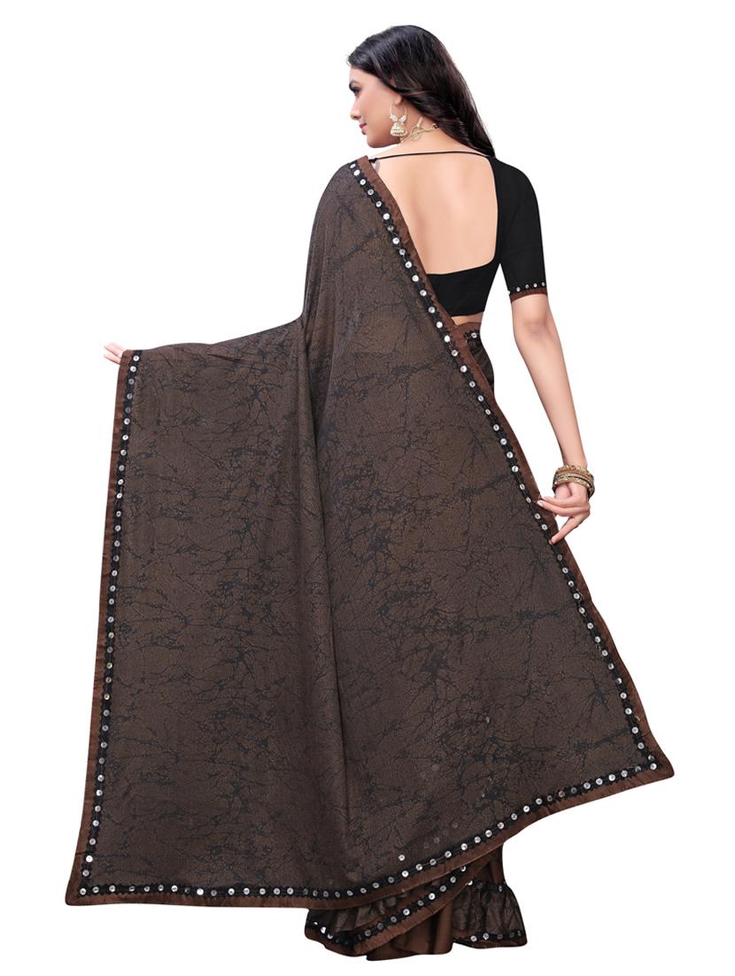 ruffle half & half saree with blouse - 17190885 - Zoom Image - 2