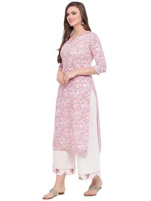 printed kurta palazzo set - 17190902 - Standard Image - 2