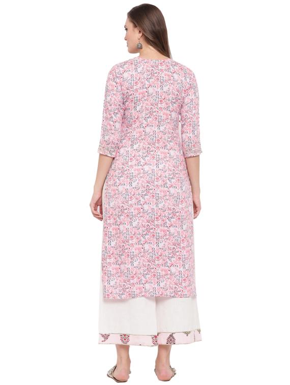 printed kurta palazzo set - 17190902 - Zoom Image - 3