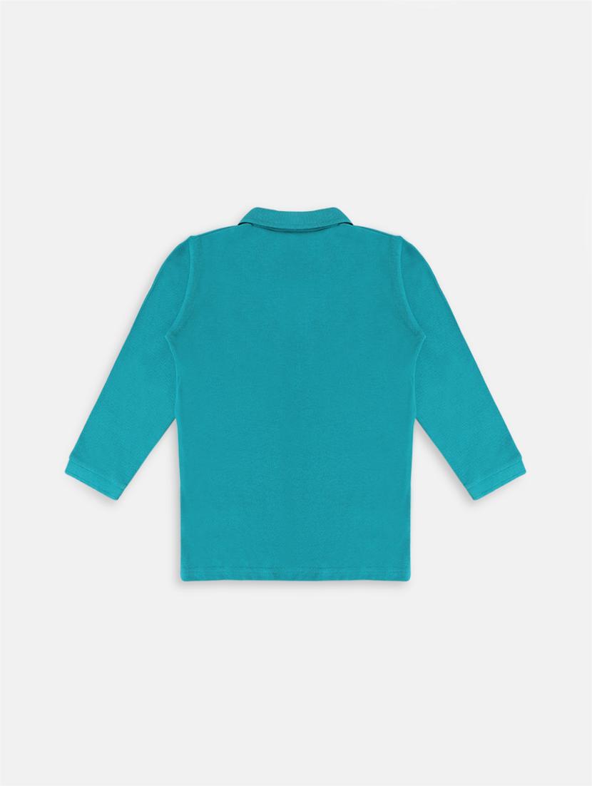 blue cotton t-shirt with free mask - 17190951 - Zoom Image - 2