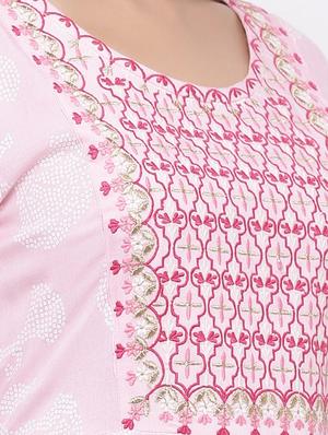 yoke embroidered tiered ethnic dress - 17191012 - Standard Image - 6