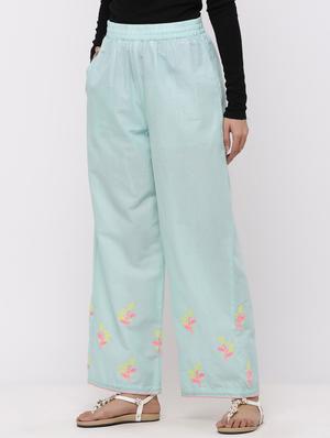 embroidered cullottes palazzo - 17191024 - Standard Image - 2