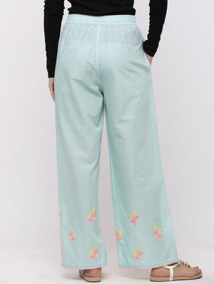 embroidered cullottes palazzo - 17191024 - Standard Image - 3