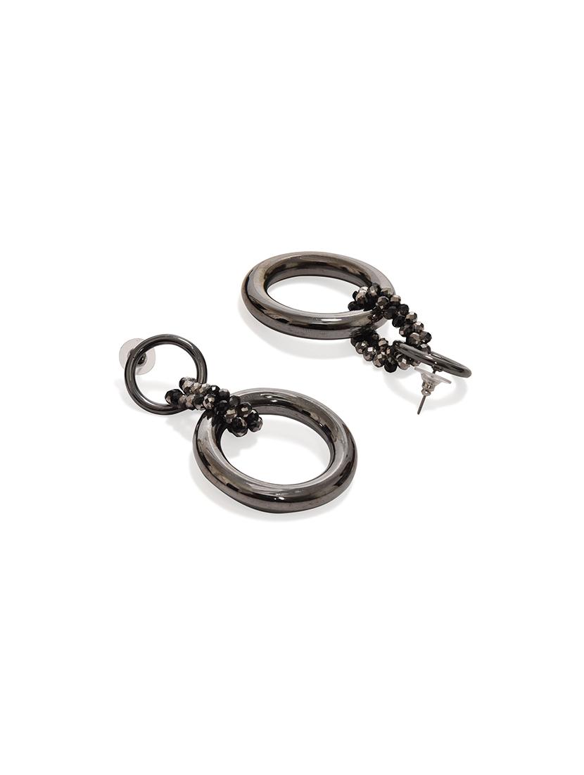 black metal drop earring - 17191380 - Zoom Image - 3