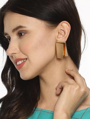 gold metal drop earring - 17191421 - Standard Image - 3