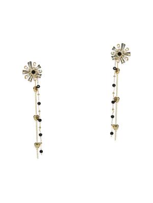 gold metal drop earring - 17191431 - Standard Image - 2