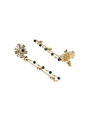 gold metal drop earring - 17191431 - Standard Image - 3