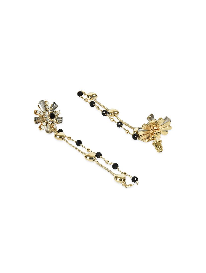 gold metal drop earring - 17191431 - Zoom Image - 3